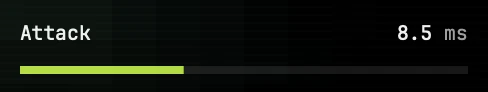 Attack slider set to 8.5 ms
