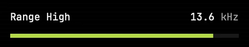 Range High slider set to 13.6 kHz