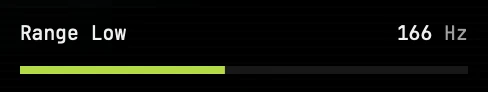 Range Low slider set to 166 Hz